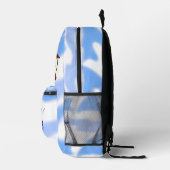 Red Bi-plane klaar voor opstijgen Bedrukte Rugzak (Rechts)