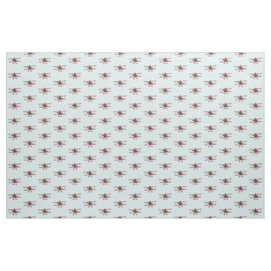 Red Bi-Plane Pattern Stof (Yard (91,4 cm))