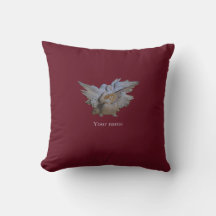 Red Bible Quote Cushion POLYESTER Angel