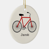 Red Bicycle - Aangepaste versiering Keramisch Ornament (Rechts)