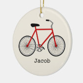 Red Bicycle - Aangepaste versiering Keramisch Ornament (Links)