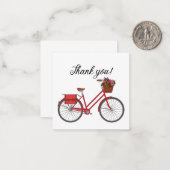 Red Bicycle Dank je Notitiekaartje (Voorkant / Achterkant in situ)
