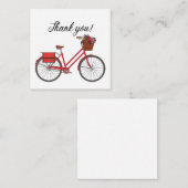 Red Bicycle Dank je Notitiekaartje (Voorkant / Achterkant)