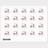 Red Bicycle Dank u Ronde Sticker (Vel)