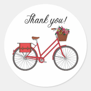 Red Bicycle Dank u Ronde Sticker