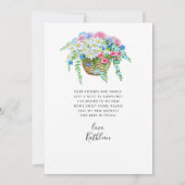 Red Bicycle Floral Basket Moving Announge Aankondiging (Achterkant)