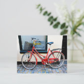 Red Bicycle, Kopenhagen, Denemarken Briefkaart (Staand voorkant)