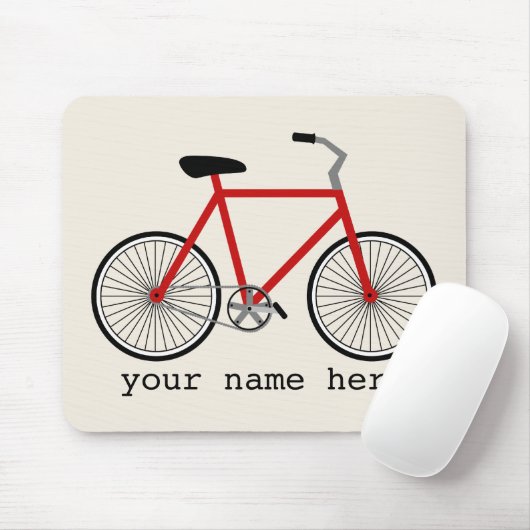 Red Bicycle Mousepad Muismat (Met muis)
