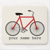 Red Bicycle Mousepad Muismat (Voorkant)