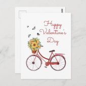 Red Bicycle Valentijn Briefkaart (Voorkant / Achterkant)