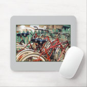 "Red Bicycles" Mousepad Muismat (Met muis)