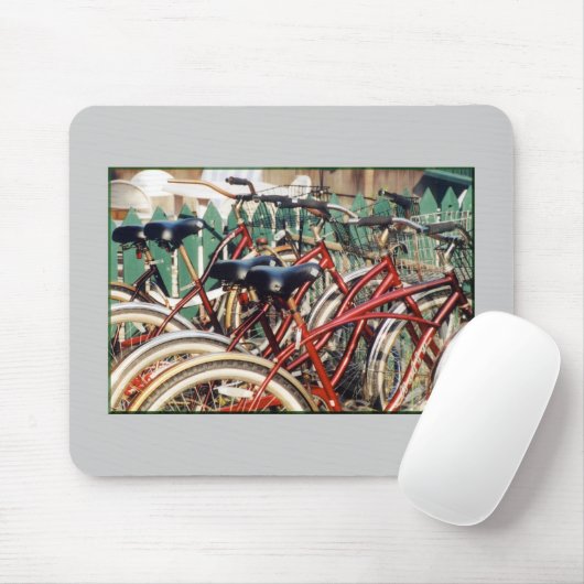 "Red Bicycles" Mousepad Muismat (Met muis)