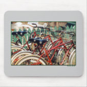 "Red Bicycles" Mousepad Muismat (Voorkant)