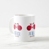 Red Bicycles op maat van Mug met zijn naam Koffiemok (Voorkant links)