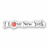 RED BIG APPLE I Love New York Sticker (Voorkant)