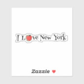 RED BIG APPLE I Love New York Sticker (Vel)