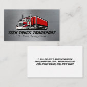 Red Big Rig | vrachtwagenchauffeur | vervoer Visitekaartje (Voorkant / Achterkant)