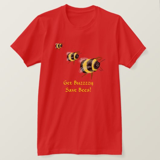 RED BIJEN en Red de wereld T-shirt (Design voorkant)