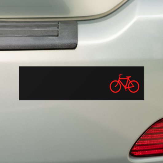 Red Bike Bumpersticker (Op auto)