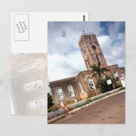 Red Bike in Jamaica Briefkaart (Voorkant / Achterkant)