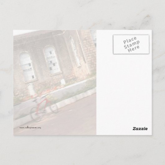 Red Bike in Jamaica Briefkaart (Achterkant)