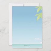 Red Bikini Girl Birthday Party Invitation Kaart (Achterkant)