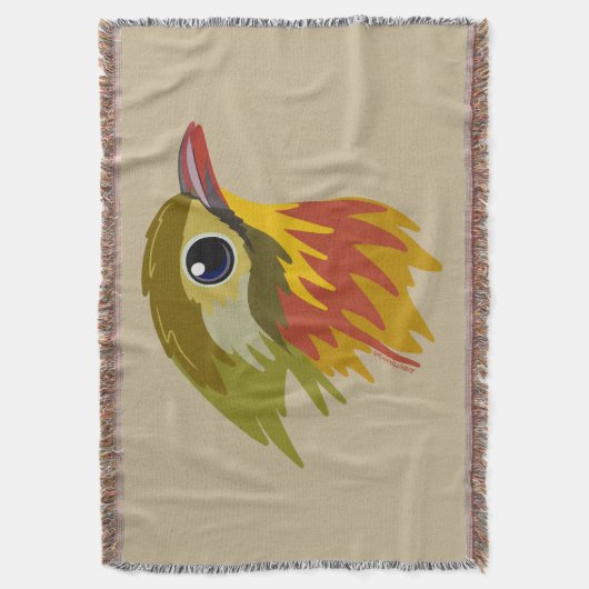 Red-Billed Leiothrix Bird—vereenvoudigd Deken (Voorkant Verticaal)