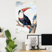 Red Billed Toucan,  Poster (Thuiskantoor)