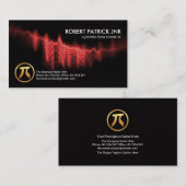 Red Binary Codes Digital Wave Data Scientist Visitekaartje (Voorkant / Achterkant)