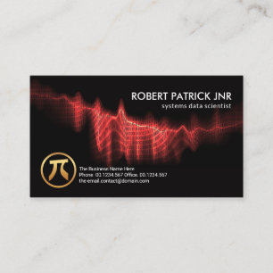 Red Binary Codes Digital Wave Data Scientist Visitekaartje