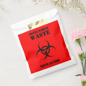 Red BIOHAZARD Infectieuze Afval Trick or treat Tas Bedankzakje (Gezegeld)