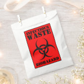 Red BIOHAZARD Infectieuze Afval Trick or treat Tas Bedankzakje (Geknipt)