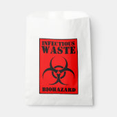 Red BIOHAZARD Infectieuze Afval Trick or treat Tas Bedankzakje (Voorkant)