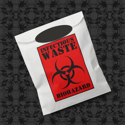 Red BIOHAZARD Infectieuze Afval Trick or treat Tas Bedankzakje