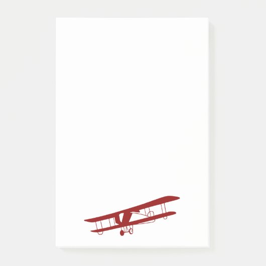 Red Biplane Post-It Notes (Voorkant)
