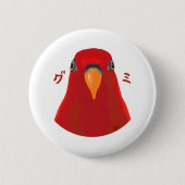 Red birb "GUMI" Ronde Button 5,7 Cm (Voorkant)