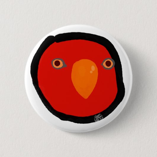 Red birb "GUMI" Ronde Button 5,7 Cm (Voorkant)