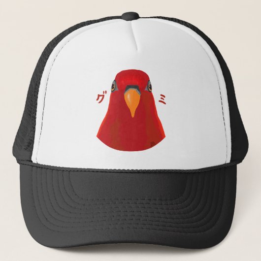 Red birb "GUMI" Trucker Pet (Voorkant)