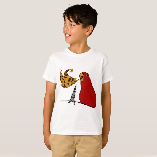 Red birb "GUMIZILLA" wuewuewue... T-Shirt (Voorkant volledig)