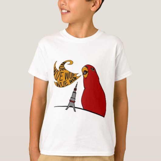 Red birb "GUMIZILLA" wuewuewue... T-Shirt (Voorkant)
