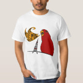 Red birb "GUMIZILLA"wuewuewue... T-Shirt (Voorkant)