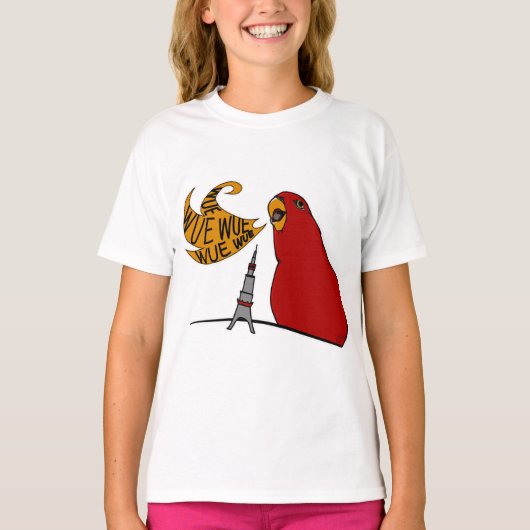 Red birb "GUMIZILLA" wuewuewue... T-Shirt (Voorkant)