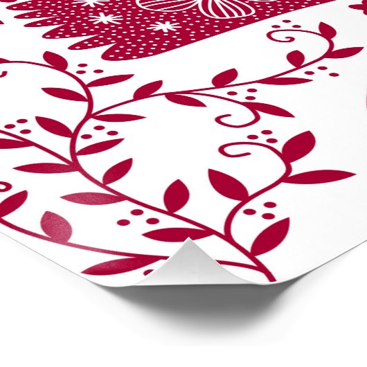 Red Bird Art Perfect Poster (Hoek)