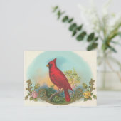 Red Bird Briefkaart (Staand voorkant)