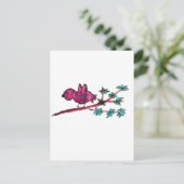 Red Bird Briefkaart (Staand voorkant)
