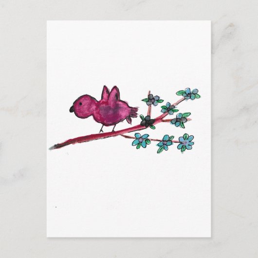 Red Bird Briefkaart (Voorkant)
