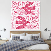 Red Bird Canvas Afdruk (Insitu (Slaapkamer))