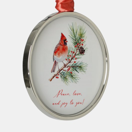 Red Bird Cardinal Christmas Ornament (Rechts)