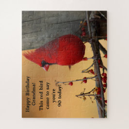 Red Bird Cardinale Grote Piessel Grootma Legpuzzel