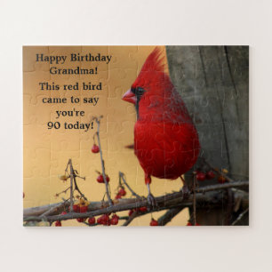 Red Bird Cardinale Grote Piessel Grootma Legpuzzel
